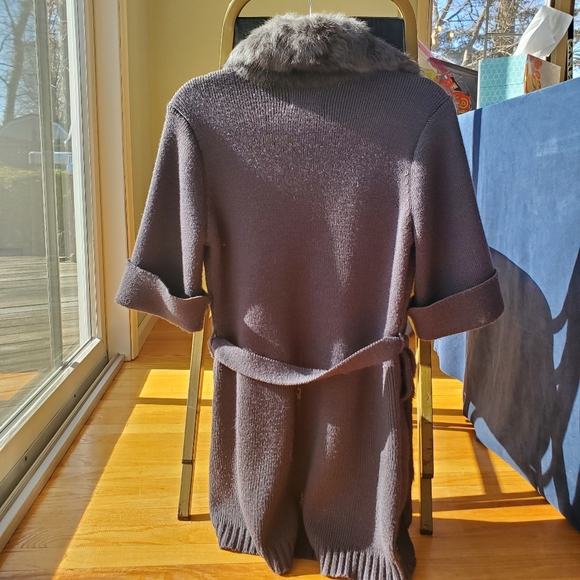 P&T Rabbit Fur Grey Long Sweater - Picture 5 of 5